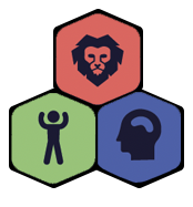 Character physical cognitive icon